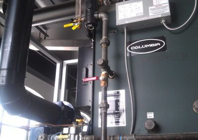 Close-up of MPH series low pressure steam boiler.