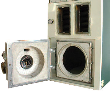 WL60 Burner Door Open - Columbia Boiler